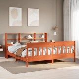 VidaXL Cadru de pat fără saltea, maro ceruit 200x200 cm lemn masiv pin