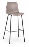 Cumpara ieftin Set 2 scaune bar bej negru Kyra 39x44x103.5 cm