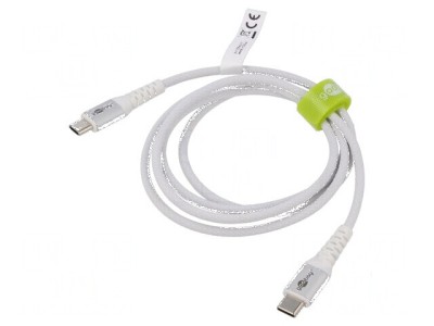 Cablu USB 2.0 USB C 1m alb 0,48Gbps foto