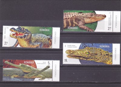 ROMANIA 2020 CROCODILI SERIE COMPLETA LP.2307 MNH foto