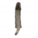 Extensie/Manson Penis Cu Vibratii, Fumuriu, 13.5 cm, Debra