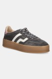 Gant sneakers din piele &icirc;ntoarsă Cuzmani culoarea gri, 31533048