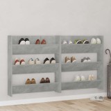 Pantofar de perete, gri beton, 80x18x90 cm, PAL