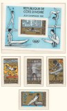 Coasta de Fildes 1980 Mi 649/52 + bl 16 MNH - Jocurile Olimpice de vara, Moscova, Nestampilat