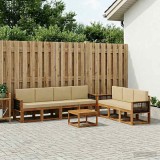 Cumpara ieftin Set de canapele de exterior 7 buc. 7-Locuri Natural si Bej