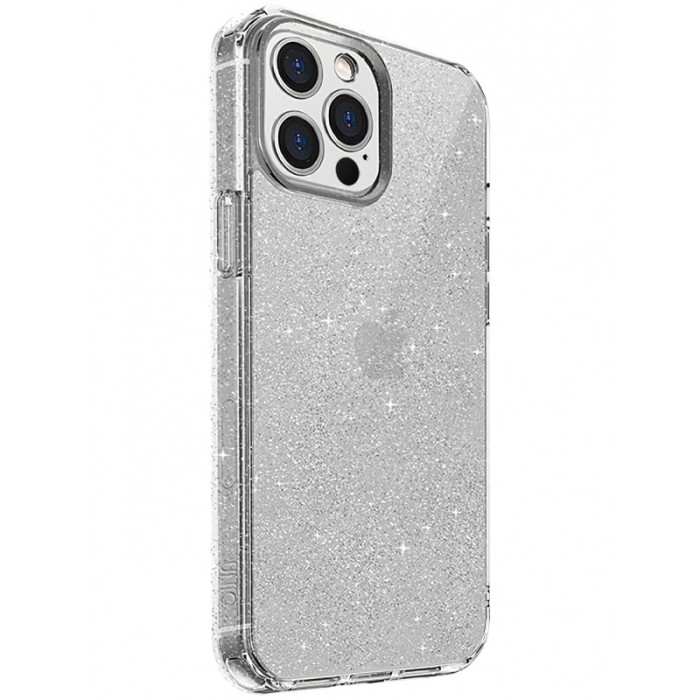 Husa TPU UNIQ LifePro Tinsel pentru Apple iPhone 12 Pro Max, Glitter, Transparenta