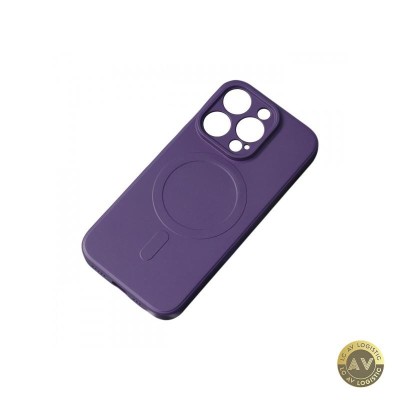 Husa MagSafe pentru Apple iPhone 15 Pro OEM Silicone Mov foto
