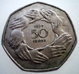 7.462 MAREA BRITANIE ANGLIA ELIZABETH E.E.C. II 50 PENCE 1973