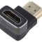 Adaptor HDMI HDCP 2.2 270&deg; argintiu