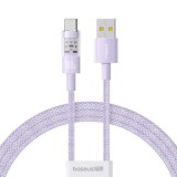 CABLU alimentare si date Baseus Gem, Fast Charging Data Cable pt. smartphone, USB la USB Type-C 100W, 1m, mov &amp;quot;P10373002511-00&amp;quot; (timbru verd