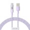 CABLU alimentare si date Baseus Gem, Fast Charging Data Cable pt. smartphone, USB la USB Type-C 100W, 1m, mov &quot;P10373002511-00&quot; (timbru verde 0.08 lei