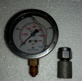 MANOMETRU cu glicerina 0 -400 bari + adaptor cupla