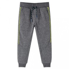 Pantaloni de trening pentru copii, gri melanj, 104