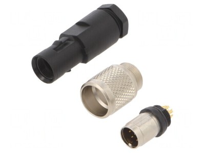 Conector M9 Tată Aurit 125V IP67 8 Pin Pe Cablu foto