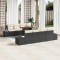 vidaXL Set de masă pentru grădină 9 pcs Negru și Crem 100 x 55 x 73 cm 3349935