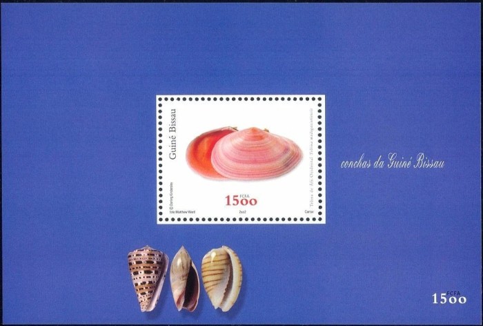 Guinea Bissau 2002 - Cochilii, fauna, colita neuzata