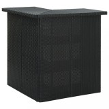 Cumpara ieftin Masă de bar colțar, negru, 100 x 50 x 105 cm, poliratan