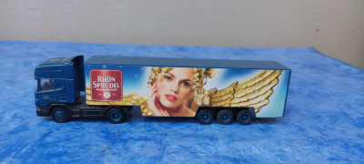 Scania Blue | macheta camion transportor | 20*3*4 cm foto