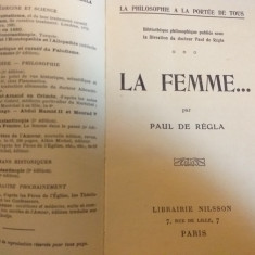 Femeia-Abordare filozofica-Paul de Regla, franceza
