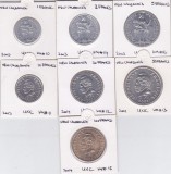 Moneda Noua Caledonie 1 - 100 Franci 2001-04 - KM#10-16 UNC ( set x7 in holder - vezi descriere )