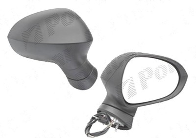 Oglinda exterioara Seat Ibiza (6j), 04.2008-04.2012; Ibiza (6j), 04.2012-, Dreapta, reglare manuala; carcasa neagra; geam convex; cromat foto