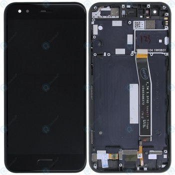 Capacul frontal al modulului de afișare Asus Zenfone 4 (ZE554KL) + LCD + digitizer negru la miezul nopții foto