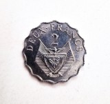 Moneda RWANDA 2 Francs 1970 _ km # 10 _ aluminiu, Africa