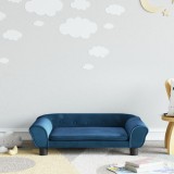 VidaXL Canapea pentru copii, albastru, 70x45x26 cm, catifea