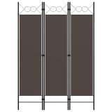 Cumpara ieftin Paravan de camera cu 3 panouri, maro, 120 x 180 cm