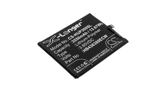 Cameron Sino 3550mAh Huawei P30,P30 Premium Edition,P30 Premium Edition Dual SIM,ELE-AL00,ELE-AL10,ELE-TL00,ELE-L29,ELE-L09 Baterie