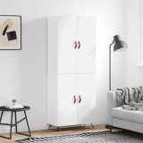 Cumpara ieftin Dulap &icirc;nalt, alb, 69,5x34x180 cm, lemn compozit