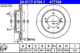 Disc frana ATE 24.0117-0104.1