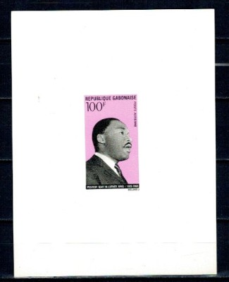 Gabon 1969 - Martin Luther King, colita ndt DELUXE foto