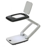 Lampa de masa cu 8 LED-uri si lupa cu marire de 3x