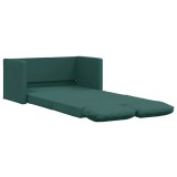 Canapea extensibila 2 in 1, verde inchis, 112x174x55 cm, textil, DKD Home Decor
