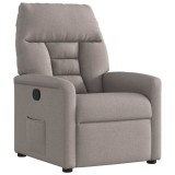 VidaXL Fotoliu rabatabil, gri taupe, material textil
