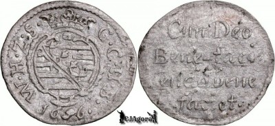 1656, 1 Dreier &amp;bdquo;Spruchdreier‟ - Wilhelm al IV-lea - Ducatul de Saxa-Weimar foto
