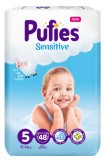 Scutece Pufies Sensitive, 5 Junior, Maxi Pack, 11-16 kg, 48 buc