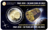 BELGIA 2018 - 2 Euro comemorativ ?50 ani ? satelitul ESRO ? 2B? BU /coincard /ND