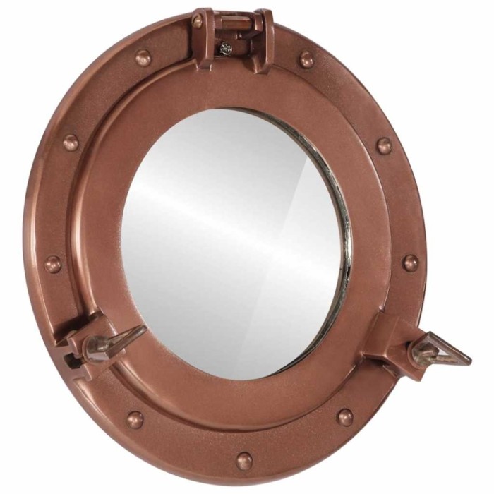 vidaXL Oglindă hublou de perete &Oslash;30 cm&nbsp;aluminiu și sticlă