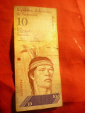 Bancnota 10 bolivari 2011 Venezuela , cal. medie