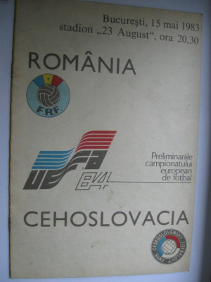 Romania - Cehoslovacia (15 mai 1983) foto