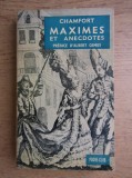 Maximes et anecdotes / Chamfort - Editura Nouvel Office, 1963, Franceza, Brosata, 378 pagini