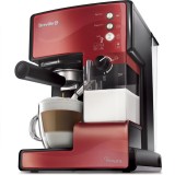 Espressor manual Prima Latte VCF046X-01, 15 Bar, 1.5 l, Recipient detasabil lapte 0.3 l, Rosu inchis