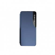 Husa Flip din Piele compatibila cu Samsung Galaxy A10, S-View, Smart Stand, Albastru