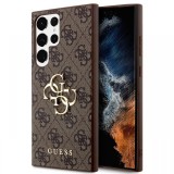 Guess Husa PU 4G Metal Logo Samsung Galaxy S24 Ultra Maro