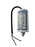 Condensator de operare 16&mu;F 450V AC cu cablu surub M8 cu piulita fir de 20cm