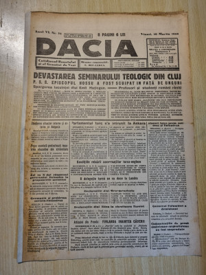 Dacia 10 martie 1944-devastarea seminarului teologic din cluj,episcopul hossu foto