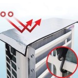 Husă de protecție din aluminiu pentru unitate exterioară de aer condiționat, 95x47 cm, argintie, CMCLASS