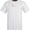 Tricou cu maneca scurta pentru barbati Karl Kani Small Signature Pinstripe, alb cu dungi negre, L - OUTLET